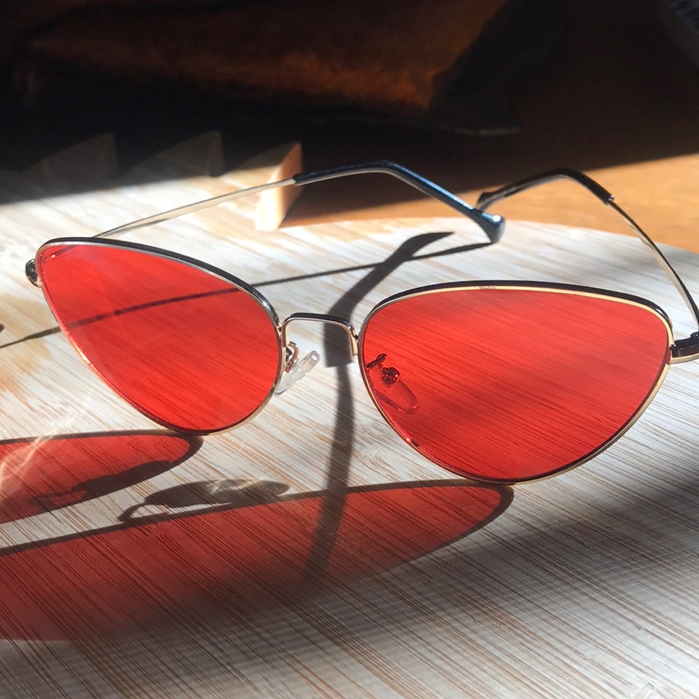 Chic red glasses